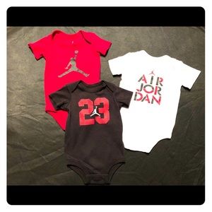 Set of 3 air Jordan onesies